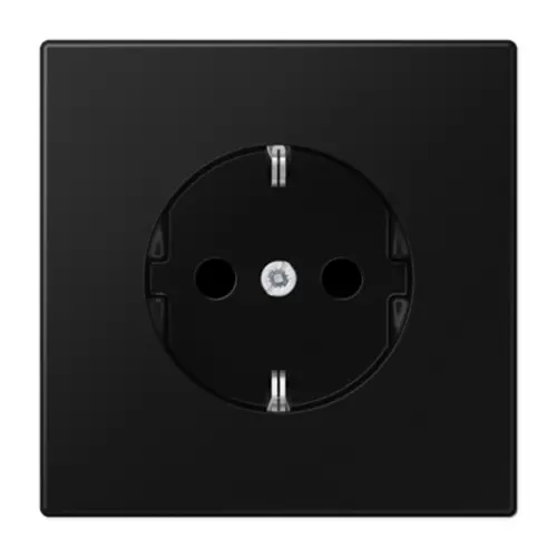 JUNG LS 1520 NKI SWM wandcontactdoos randaarde Safety+ LS990 grafietzwart mat