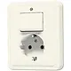 JUNG 5576 EU combinatie schakelaar/wandcontactdoos randaarde CD500 creme