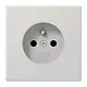 JUNG LS 1520 FKI LG wandcontactdoos penaarde Safety+ LS990 lichtgrijs