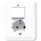 JUNG 5576 EU WW combinatie schakelaar/wandcontactdoos randaarde CD500 alpine wit