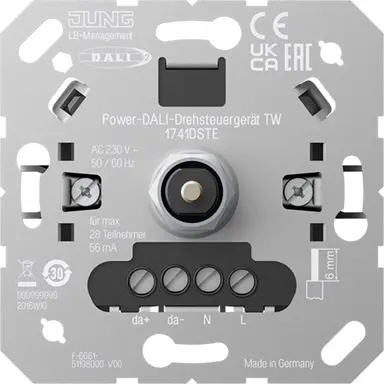 JUNG 1741 DSTE Power DALI-draaistuureenheid Tunable White