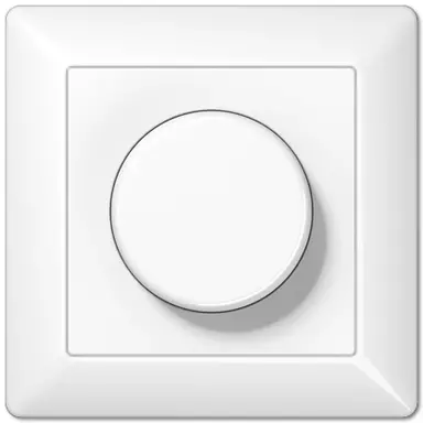 JUNG AS 5544.03 V WW LED draaidimmer compleet voor enkele montage 3 - 40 Watt AS500 alpine wit