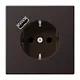 JUNG AL 1520-18 A D wandcontactdoos randaarde Safety+ met USB-A LS990 dark gelakt aluminium