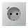 JUNG AL 1520-18 C wandcontactdoos randaarde Safety+ met USB-C LS990 aluminium