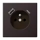 JUNG AL 1520 F-15 CA D wandcontactdoos penaarde Safety+ met USB type A en C LS990 dark gelakt aluminium