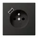 JUNG AL 1520 F-18 A AN wandcontactdoos penaarde Safety+ met USB type A LS990 antraciet gelakt aluminium