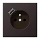 JUNG AL 1520 F-18 A D wandcontactdoos penaarde Safety+ met USB type A LS990 dark gelakt aluminium
