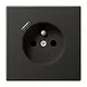 JUNG AL 1520 F-18 C AN wandcontactdoos penaarde Safety+ met USB type C LS990 antraciet gelakt aluminium
