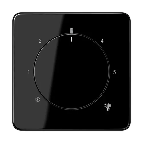 JUNG CD 1749 BF SW knop voor ruimtethermostaat CD500 zwart glans