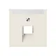 JUNG A 569-1 NA PLUA centraalplaat 1-voudig met tekstvenster tbv RJ45 wandcontactdoos A-range creme