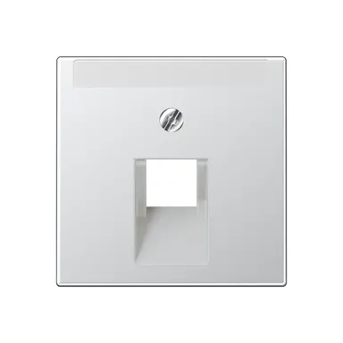 JUNG A 569-1 NA PLUA AL centraalplaat 1-voudig met tekstvenster tbv RJ45 wandcontactdoos A-range aluminium