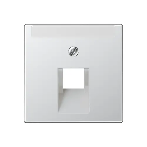 JUNG A 569-1 NA PLUA AL centraalplaat 1-voudig met tekstvenster tbv RJ45 wandcontactdoos A-range aluminium