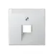 JUNG A 569-1 NA PLUA AL centraalplaat 1-voudig met tekstvenster tbv RJ45 wandcontactdoos A-range aluminium