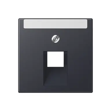 JUNG A 569-1 NA PLUA ANM centraalplaat 1-voudig met tekstvenster tbv RJ45 wandcontactdoos A-range antraciet mat