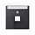 JUNG A 569-1 NA PLUA ANM centraalplaat 1-voudig met tekstvenster tbv RJ45 wandcontactdoos A-range antraciet mat