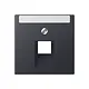 JUNG A 569-1 NA PLUA ANM centraalplaat 1-voudig met tekstvenster tbv RJ45 wandcontactdoos A-range antraciet mat
