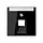JUNG A 569-1 NA PLUA SW centraalplaat 1-voudig met tekstvenster tbv RJ45 wandcontactdoos A-range zwart