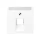 JUNG A 569-1 NA PLUA WWM centraalplaat 1-voudig met tekstvenster tbv RJ45 wandcontactdoos A-range sneeuwwit mat