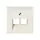 JUNG A 569-2 NA PLUA centraalplaat 2-voudig met tekstvenster tbv RJ45 wandcontactdoos A-range creme
