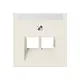 JUNG A 569-2 NA PLUA centraalplaat 2-voudig met tekstvenster tbv RJ45 wandcontactdoos A-range creme