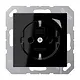 JUNG BT A 1521 SE SW HOME wandcontactdoos randaarde Energy A-range zwart glans