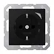 JUNG BT A 1521 SE SWM HOME wandcontactdoos randaarde Energy A-range grafietzwart mat