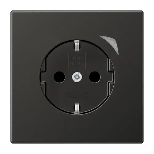 JUNG BT AL 1521 S AN-L HOME wandcontactdoos randaarde LS990 antraciet gelakt aluminium