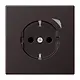 JUNG BT AL 1521 SE D-L HOME wandcontactdoos randaarde Energy LS990 dark gelakt aluminium
