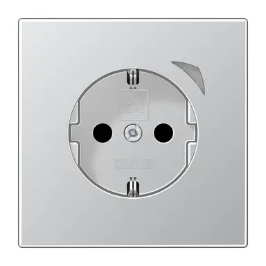 JUNG BT AL 1521 SE-L HOME wandcontactdoos randaarde Energy LS990 aluminium