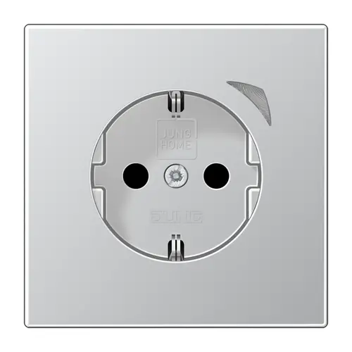 JUNG BT AL 1521 S-L HOME wandcontactdoos randaarde LS990 aluminium