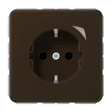 JUNG BT CD 1521 S BR HOME wandcontactdoos randaarde CD500 bruin