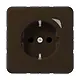 JUNG BT CD 1521 S BR HOME wandcontactdoos randaarde CD500 bruin