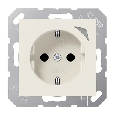 JUNG BT A 1521 S HOME wandcontactdoos randaarde A-range creme