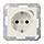 JUNG BT A 1521 S HOME wandcontactdoos randaarde A-range creme