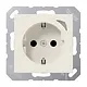 JUNG BT A 1521 S HOME wandcontactdoos randaarde A-range creme