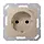 JUNG BT A 1521 S CH HOME wandcontactdoos randaarde A-range champagne