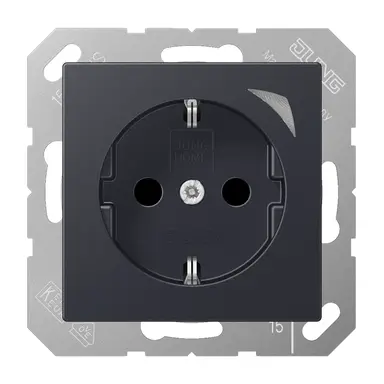JUNG BT A 1521 SE ANM HOME wandcontactdoos randaarde Energy A-range antraciet mat