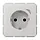 JUNG BT CD 1521 SE LG HOME wandcontactdoos randaarde Energy CD500 lichtgrijs
