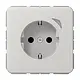 JUNG BT CD 1521 S LG HOME wandcontactdoos randaarde CD500 lichtgrijs
