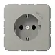JUNG BT CD 1521 S PT HOME wandcontactdoos randaarde CD500 platina