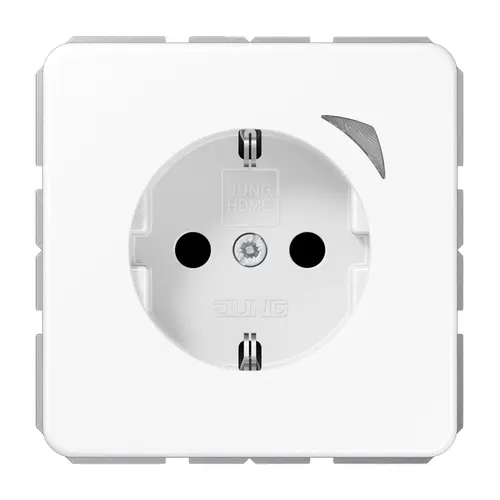 JUNG BT CD 1521 S WW HOME wandcontactdoos randaarde CD500 alpine wit
