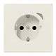 JUNG BT LS 1521 S HOME wandcontactdoos randaarde LS990 creme