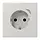 JUNG BT LS 1521 SE LG HOME wandcontactdoos randaarde Energy LS990 lichtgrijs