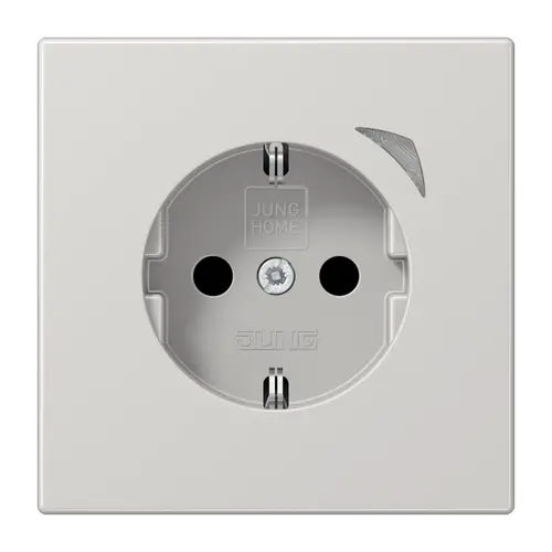 JUNG BT LS 1521 SE LG HOME wandcontactdoos randaarde Energy LS990 lichtgrijs