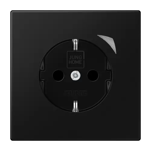 JUNG BT LS 1521 SE SWM HOME wandcontactdoos randaarde Energy LS990 grafietzwart mat