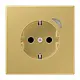 JUNG BT ME 1521 S C-L HOME wandcontactdoos randaarde LS990 messing klassiek