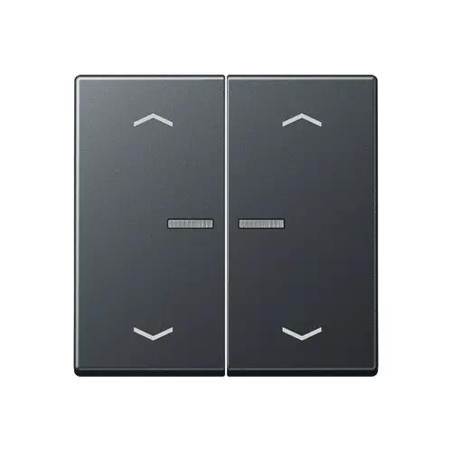 JUNG BT A 17102 BF P ANM HOME dimmerknop 2-voudig met pijlsymbolen A-range antraciet mat