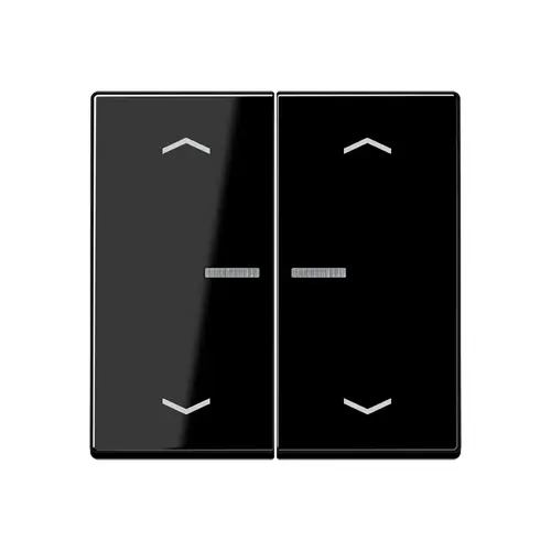 JUNG BT A 17102 BF P SW HOME dimmerknop 2-voudig met pijlsymbolen A-range zwart glans