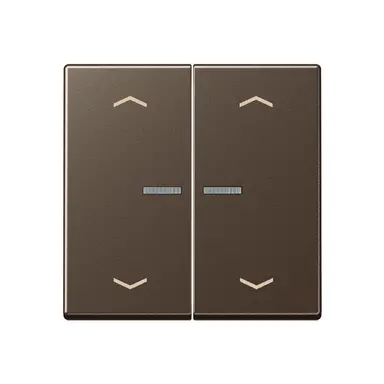 JUNG BT A 17102 P MO HOME dimmerknop 2-voudig met pijlsymbolen A-range mokka