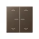 JUNG BT A 17102 P MO HOME dimmerknop 2-voudig met pijlsymbolen A-range mokka